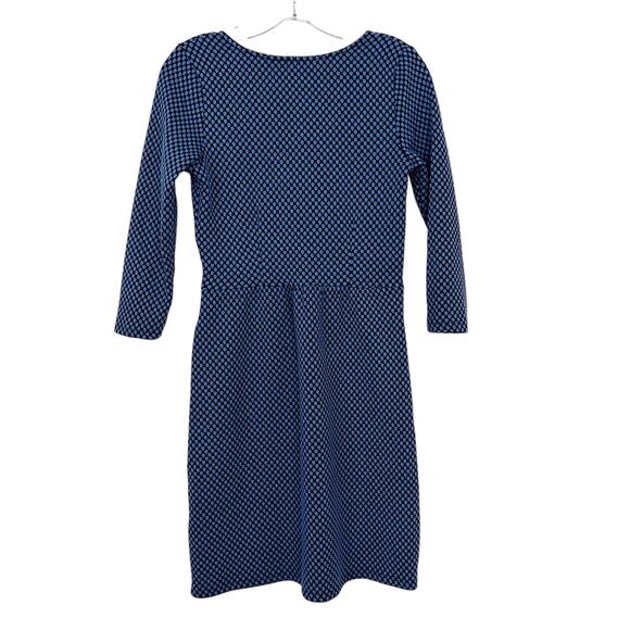 Anthropologie HD in Paris Blue Black Long Sleeve Dress Sz XS - Picture 5 of 6